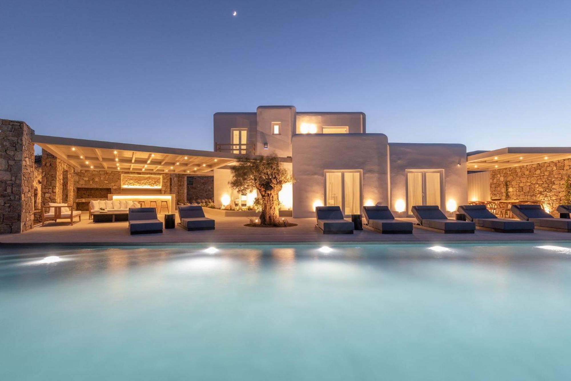 Blue Eye Grand Villa Mykonos Kalafáti Kültér fotó