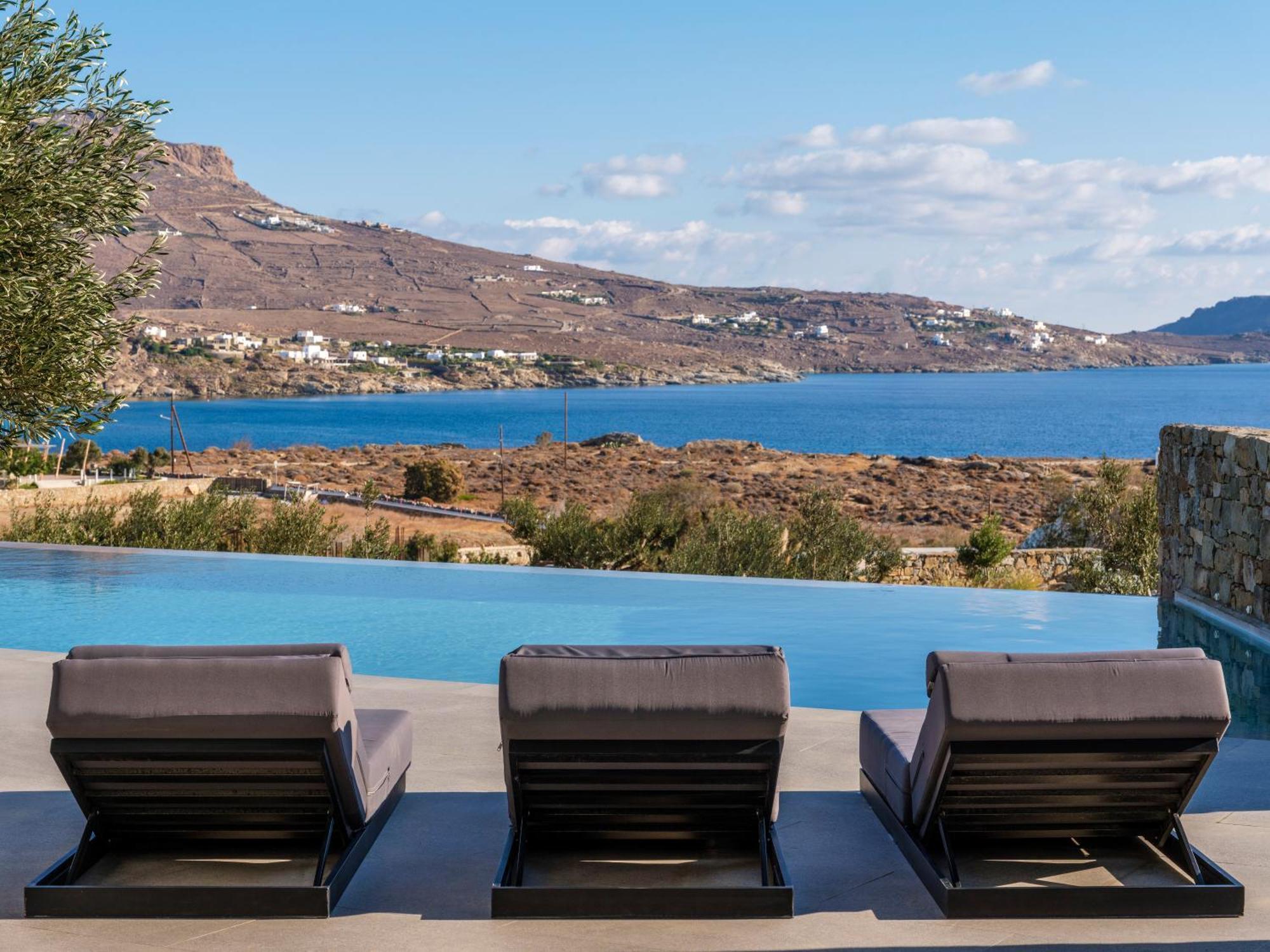 Blue Eye Grand Villa Mykonos Kalafáti Kültér fotó