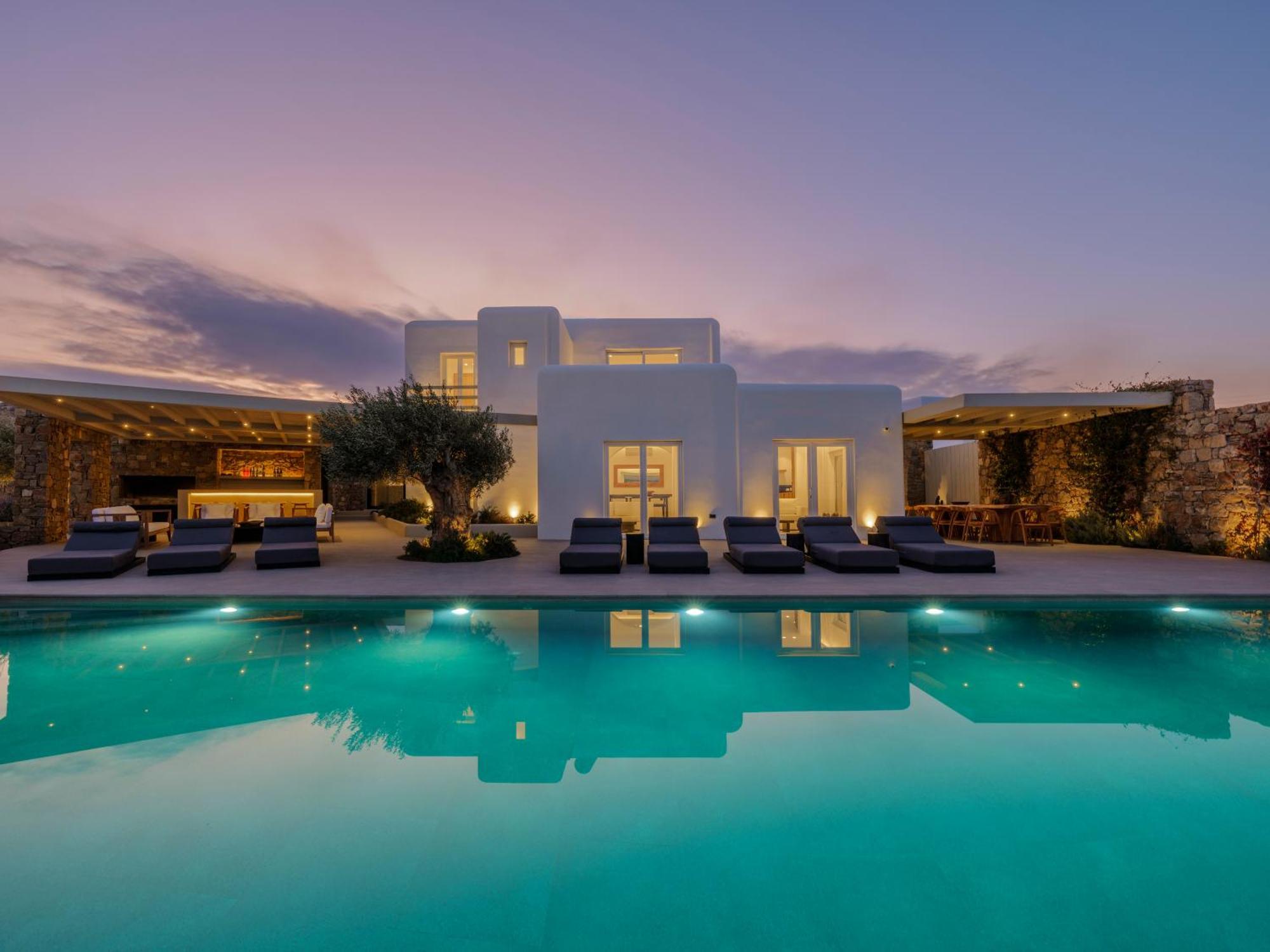 Blue Eye Grand Villa Mykonos Kalafáti Kültér fotó