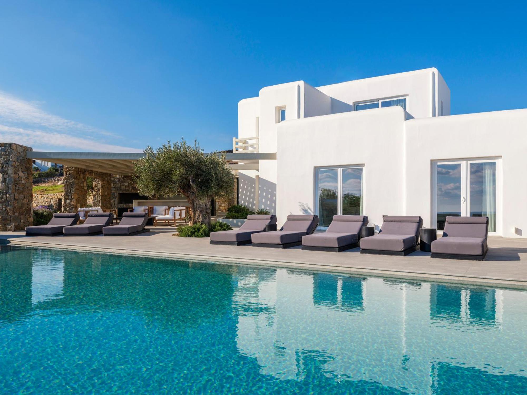 Blue Eye Grand Villa Mykonos Kalafáti Kültér fotó