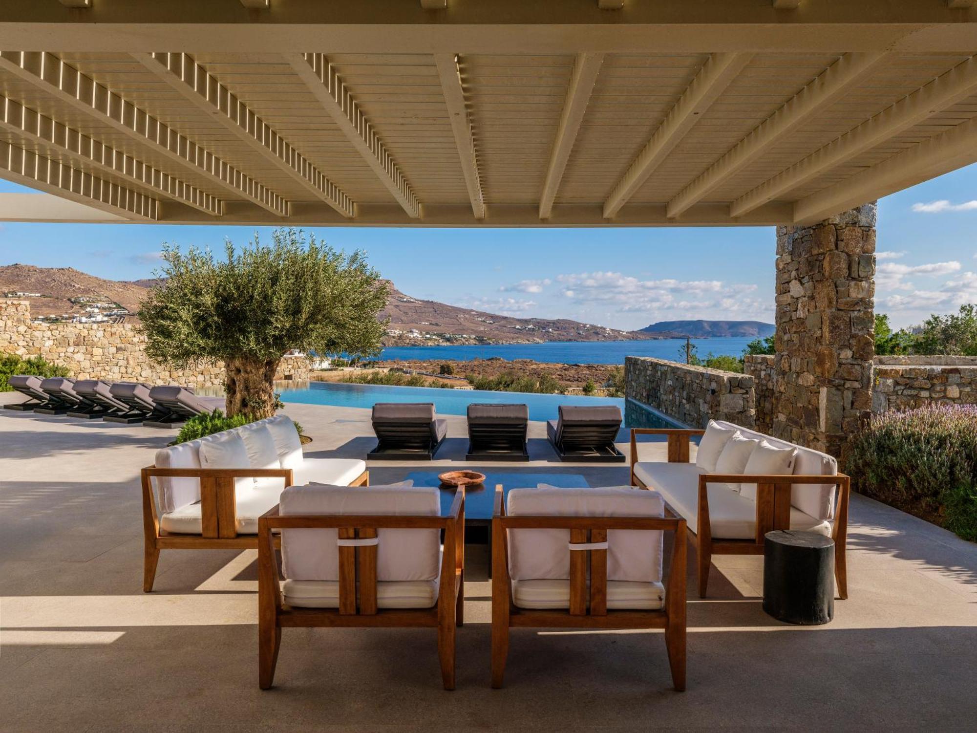 Blue Eye Grand Villa Mykonos Kalafáti Kültér fotó