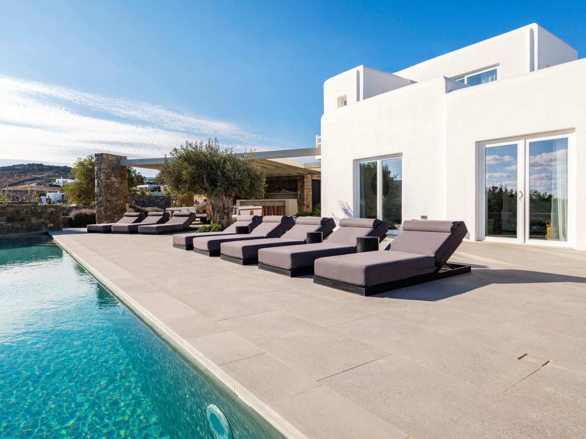 Blue Eye Grand Villa Mykonos Kalafáti Kültér fotó