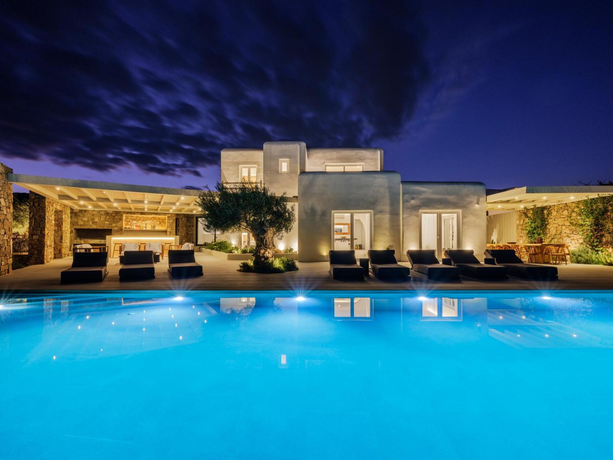 Blue Eye Grand Villa Mykonos Kalafáti Kültér fotó