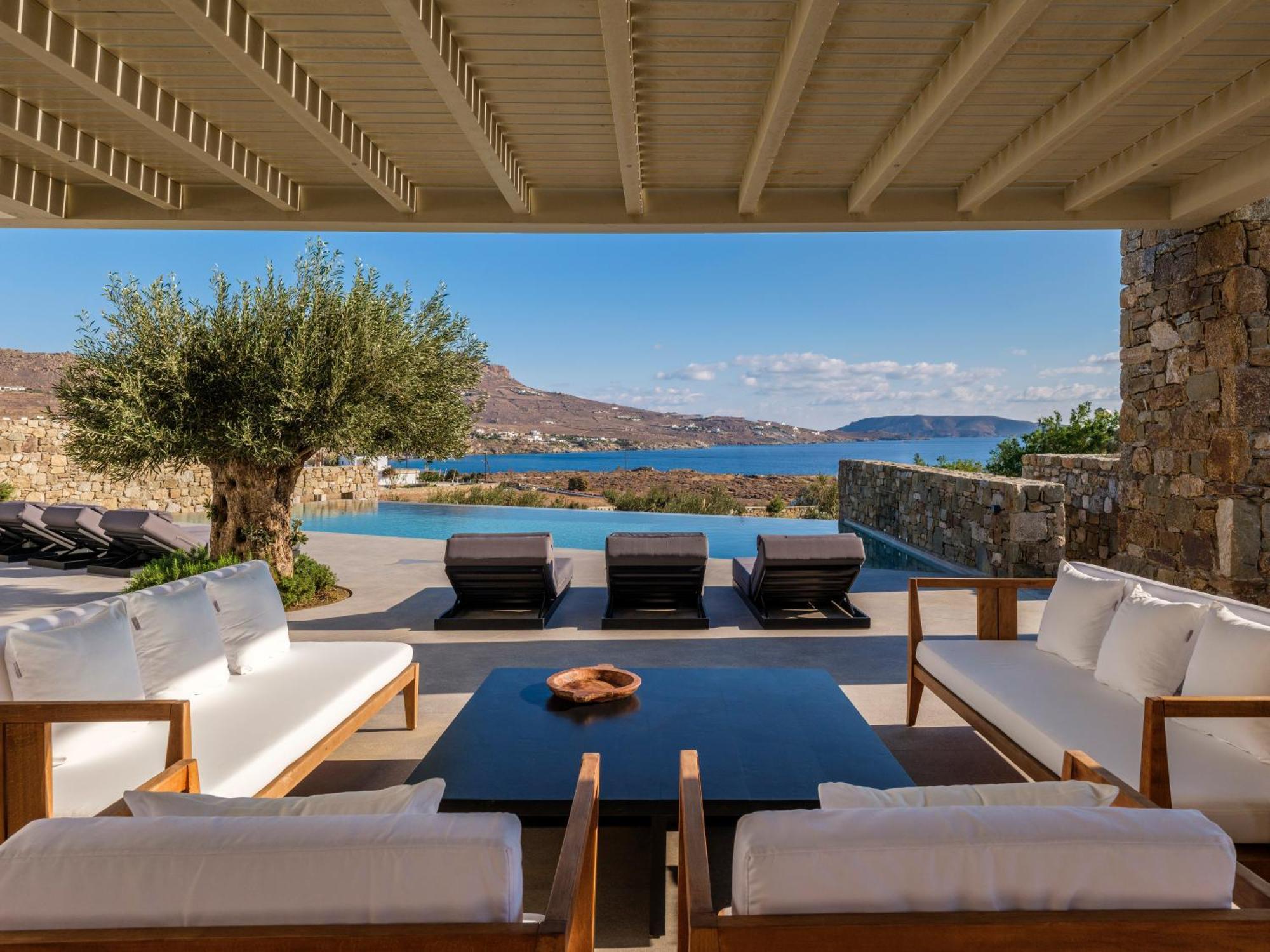 Blue Eye Grand Villa Mykonos Kalafáti Kültér fotó