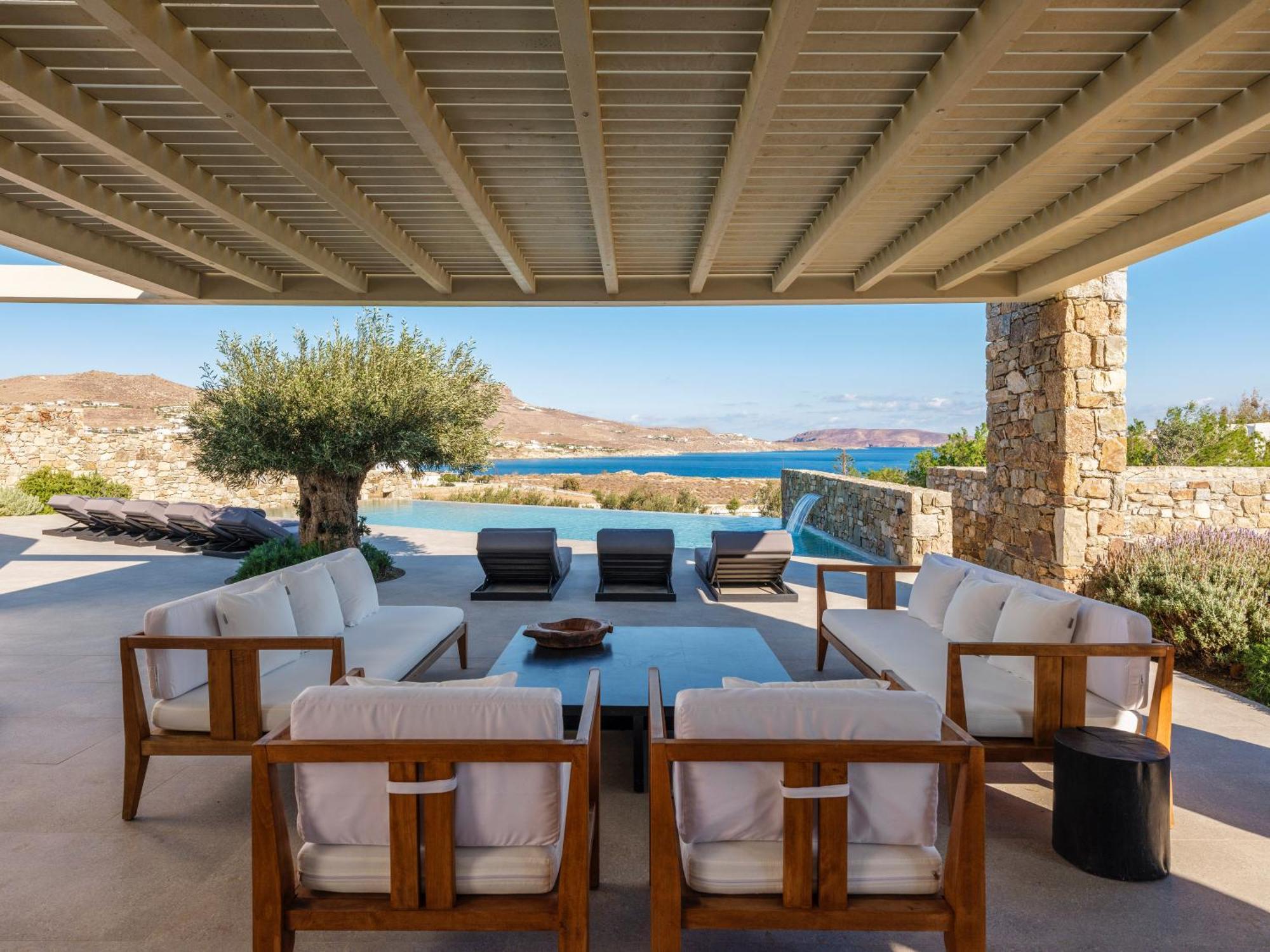 Blue Eye Grand Villa Mykonos Kalafáti Kültér fotó