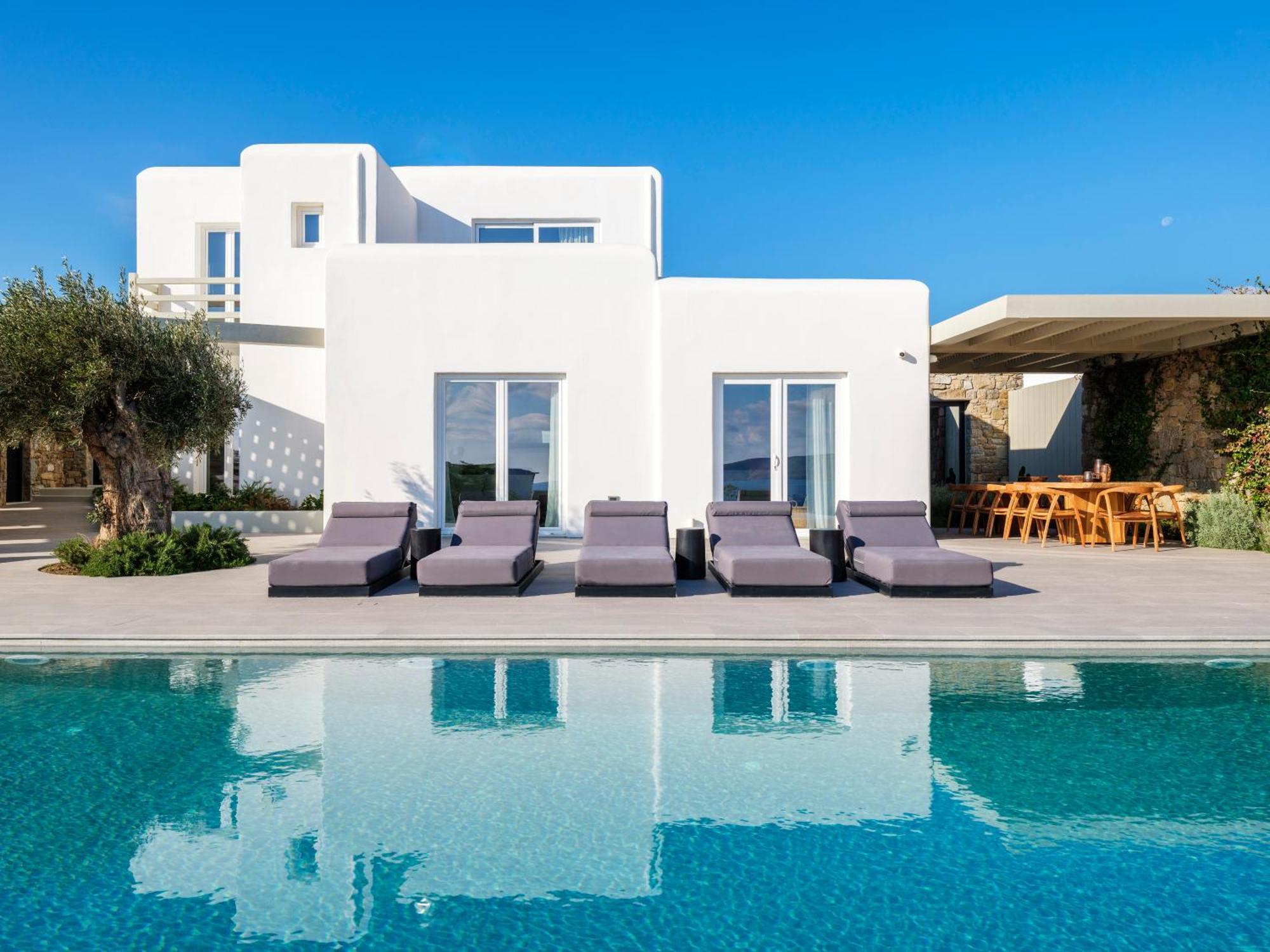 Blue Eye Grand Villa Mykonos Kalafáti Kültér fotó